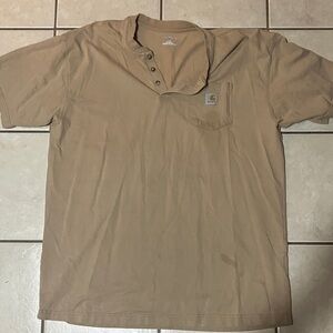 Carhartt Men's Tan Short Sleeve Henley